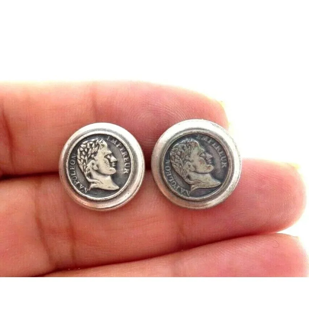 NAPOLEON EMPEREUR‎ VINTAGE SILVER BUTTONS